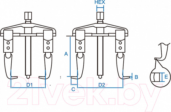 Изображение товара Съемник King TONY 7962B-35