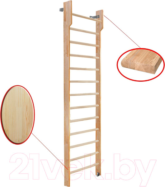 Изображение товара Шведская стенка Dinamika С турником ZSO-002563 (2.8x0.8, сосна)