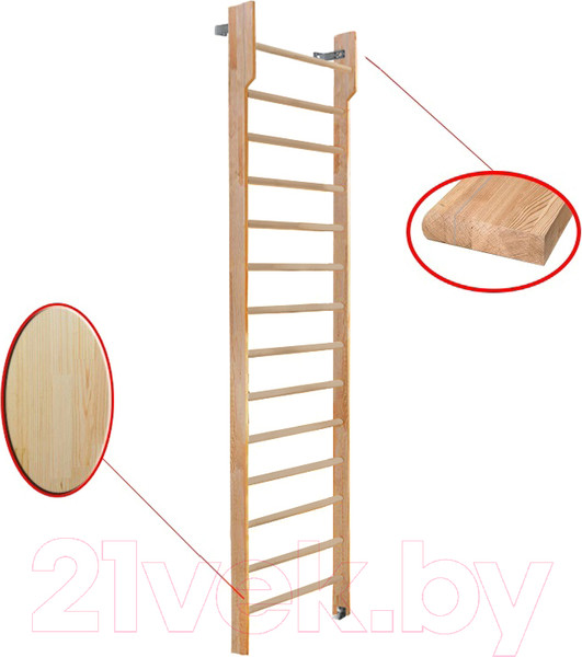 Изображение товара Шведская стенка Dinamika С турником ZSO-002565 (3x0.8, сосна)