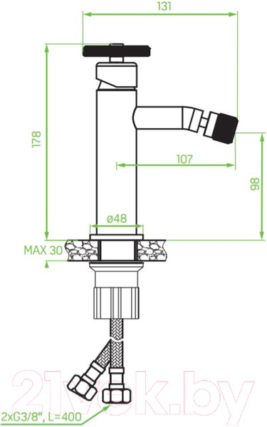 Изображение товара Смеситель Laveo Muro BAU732D