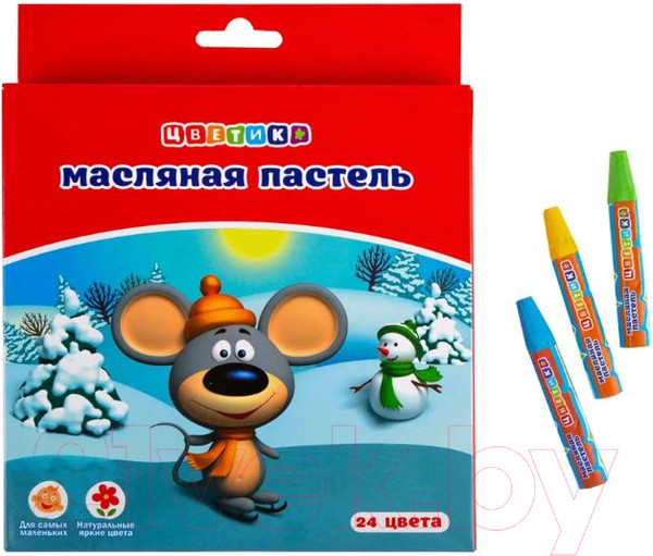 Изображение товара Набор масляной пастели Цветик 7041971 (24цв)