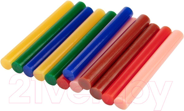 Изображение товара Клеевые стержни Rexant 09-1230 (12шт, цветные)