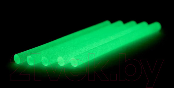 Изображение товара Клеевые стержни Rexant 09-1060 (12шт, прозрачный светящийся)