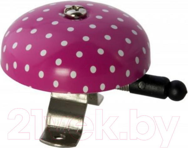 Изображение товара Звонок для велосипеда Liix Горошек розовый / 1342