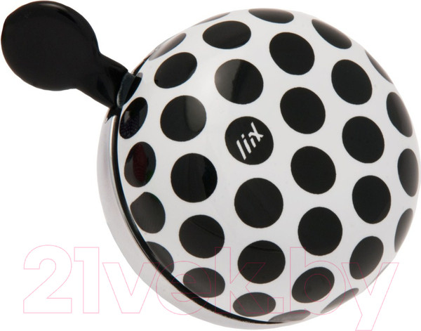 Изображение товара Звонок для велосипеда Liix Черно-белый горошек / 6778