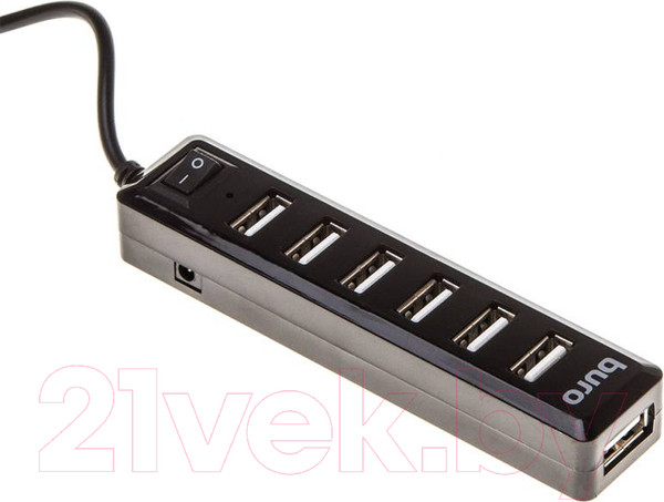 Изображение товара USB-хаб Buro BU-HUB7-1.0-U2.0 (черный)
