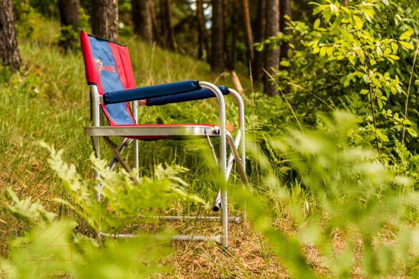 Изображение товара Кресло складное НПО Кедр Supermax со столиком с подстаканником / AKSM-04 (алюминий)