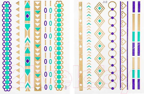 Изображение товара Набор временных татуировок Bondibon Eva Moda Узоры / ВВ2403