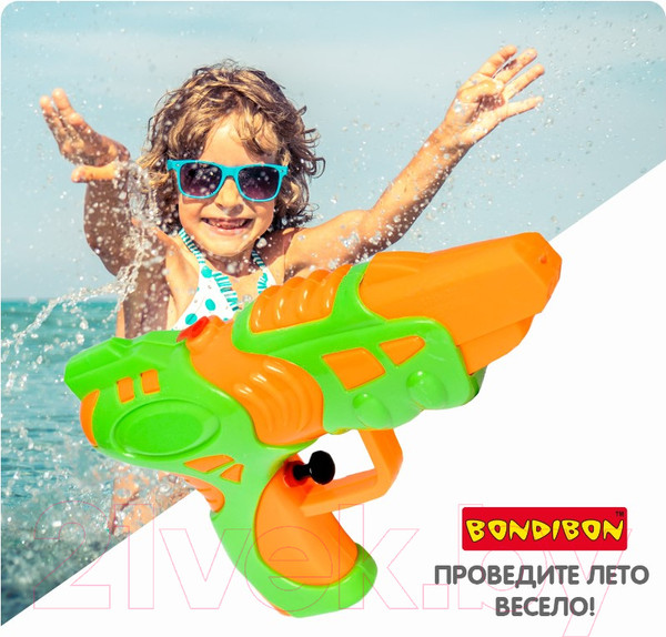 Изображение товара Бластер игрушечный Bondibon Водный пистолет. Наше лето / ВВ2855 (оранжевый)