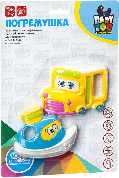 Изображение товара Набор погремушек Bondibon Грузовик. Катер / ВВ1783