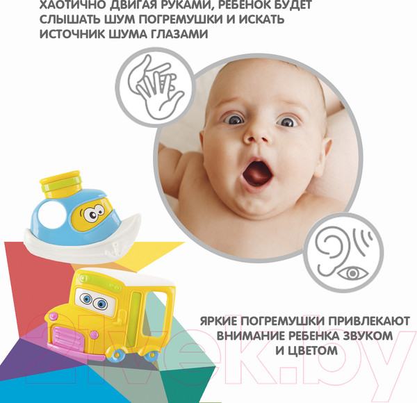 Изображение товара Набор погремушек Bondibon Грузовик. Катер / ВВ1783