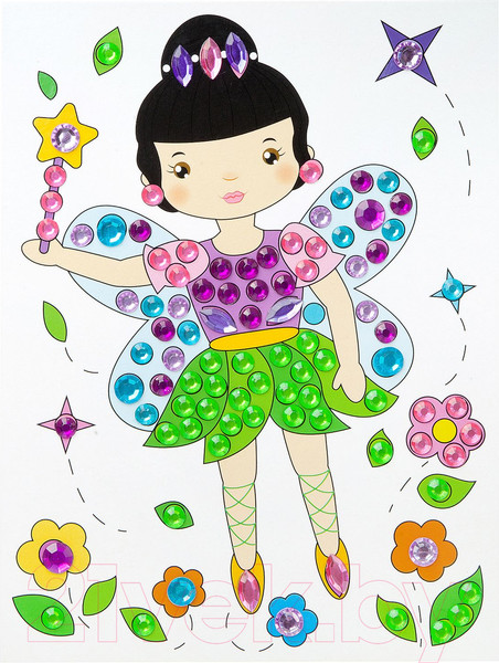 Изображение товара Набор для творчества Bondibon Аппликация стразами. Куклы / ВВ1907