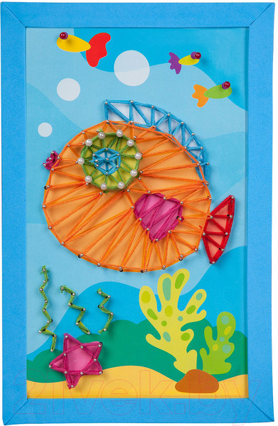 Изображение товара Набор для творчества «изонить» Bondibon Нитяная графика. Рыбка / ВВ3111