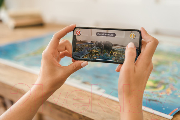 Изображение товара Настенная карта Globen Животный и растительный мир Земли, для детей / КН011