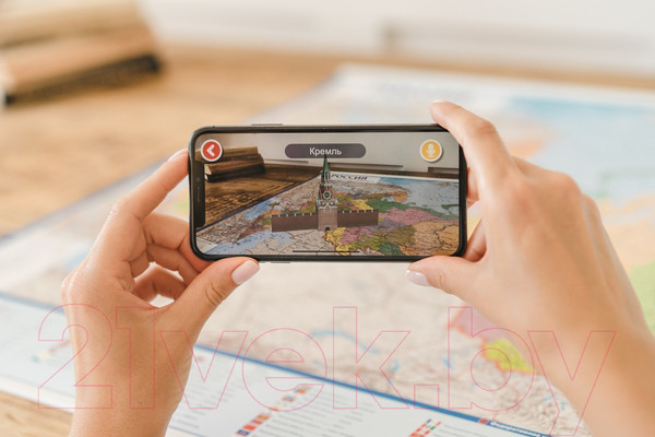 Изображение товара Настенная карта Globen Россия политико-административная 1:7.5 / КН059