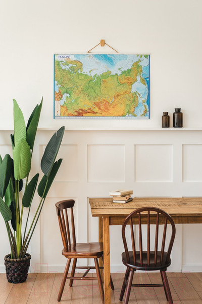 Изображение товара Настенная карта Globen Интерактивная Россия физическая 1:7.5млн / КН054