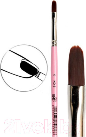 Изображение товара Кисть для маникюра E.Mi Овал №6