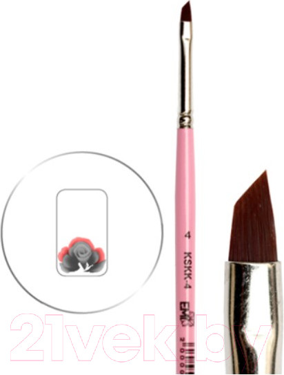 Изображение товара Кисть для маникюра E.Mi Скошенный квадрат для китайской росписи №4