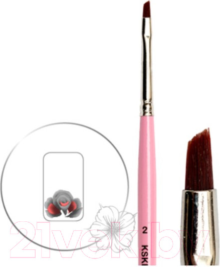 Изображение товара Кисть для маникюра E.Mi Скошенный квадрат для китайской росписи №2