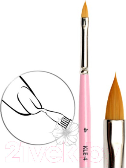 Изображение товара Кисть для маникюра E.Mi Лепесток №4