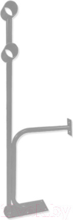 Изображение товара Опора для хореографического станка Dinamika Напольно-пристенный двухрядный ZSO-002238 (белый)