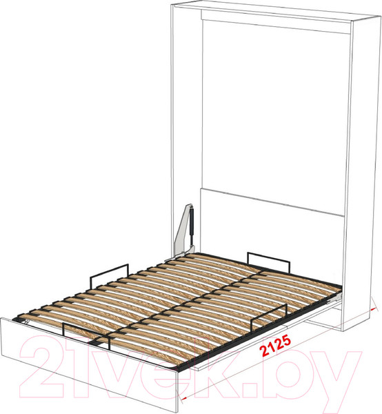 Изображение товара Шкаф-кровать трансформер Макс Стайл Studio 18мм 160x200 (Egger серый пыльный U732 ST9)