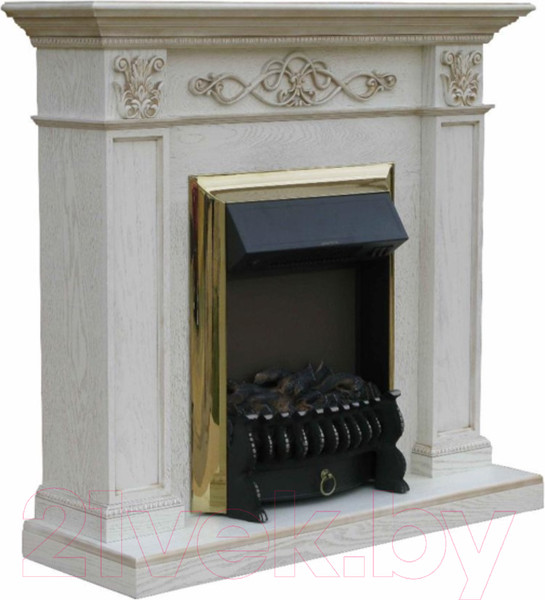Изображение товара Портал для камина Смолком Verona Corner STD-ASP (белый дуб/патина золото)