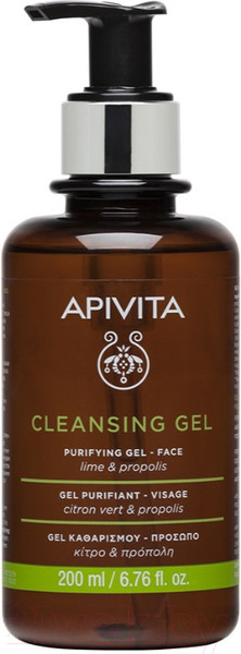 Изображение товара Гель для умывания Apivita Purifying gel oil/combination skin (200мл)