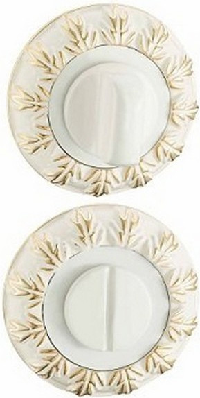 Изображение товара Фиксатор дверной защелки Vantage BK10WG (белый/золото)