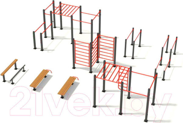 Изображение товара Спортивный комплекс уличный Dinamika в спорт-комплекс ZSO-002793