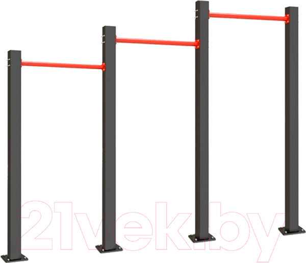 Изображение товара Турник уличный Dinamika трехсекционный ZSO-002807