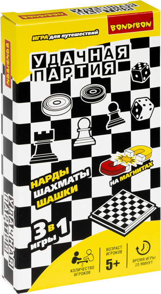 Изображение товара Набор настольных игр Bondibon Удачная партия / ВВ0686