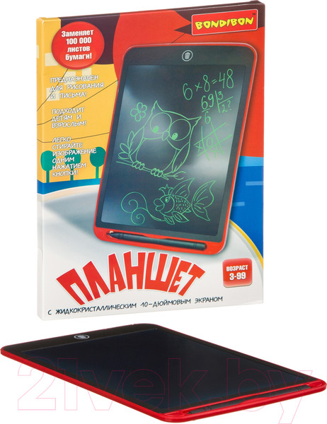 Изображение товара Электронный блокнот Bondibon Планшет / ВВ4213 (красный)