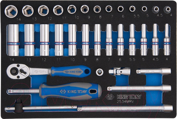 Изображение товара Набор головок слесарных King TONY 2534MRV