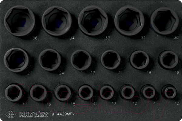 Изображение товара Набор головок слесарных King TONY 9-4429MPV