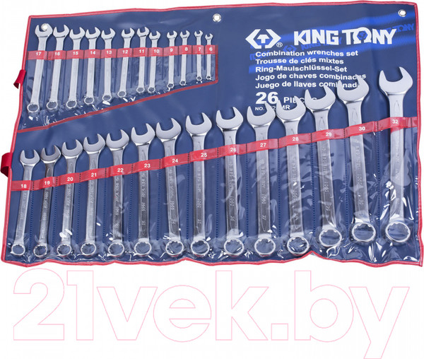 Изображение товара Набор ключей King TONY 1226MR
