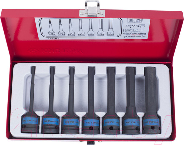 Изображение товара Набор головок слесарных King TONY 4457MP