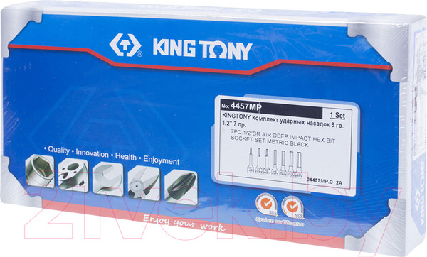 Изображение товара Набор головок слесарных King TONY 4457MP