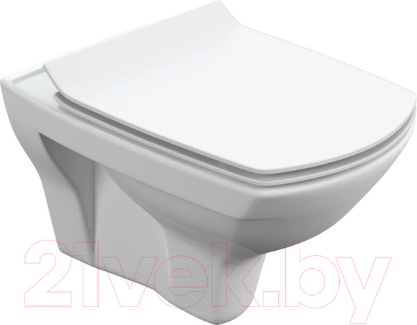 Изображение товара Унитаз подвесной с инсталляцией Cersanit Carina New Clean S-MZ-CARINA-XL-COn-S-DL-w + 38772001