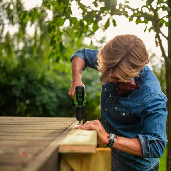 Изображение товара Аккумуляторная дрель-шуруповерт Greenworks GD24DD35 бесщеточная 24V / 3704007 (без АКБ и ЗУ)