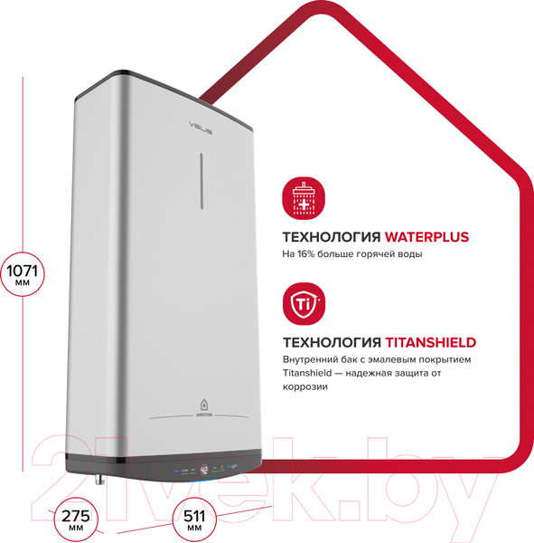 Изображение товара Накопительный водонагреватель Ariston ABSE VLS PRO PW 80 (3700699)