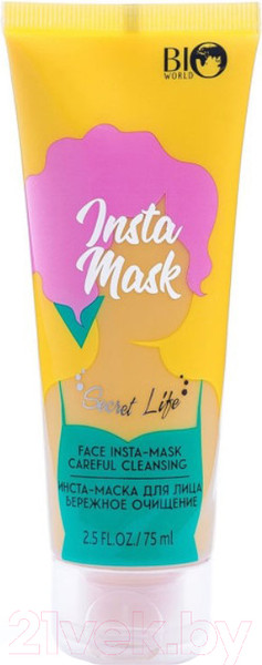 Изображение товара Маска для лица кремовая Bio World Инста-маска бережное очищение (75мл)