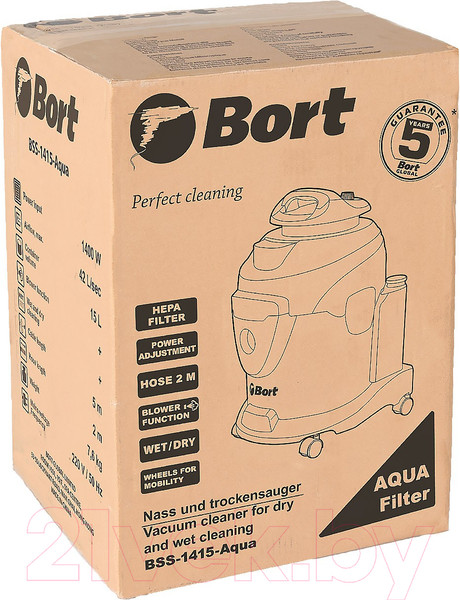 Изображение товара Профессиональный пылесос Bort BSS-1415-Aqua  (93410174)