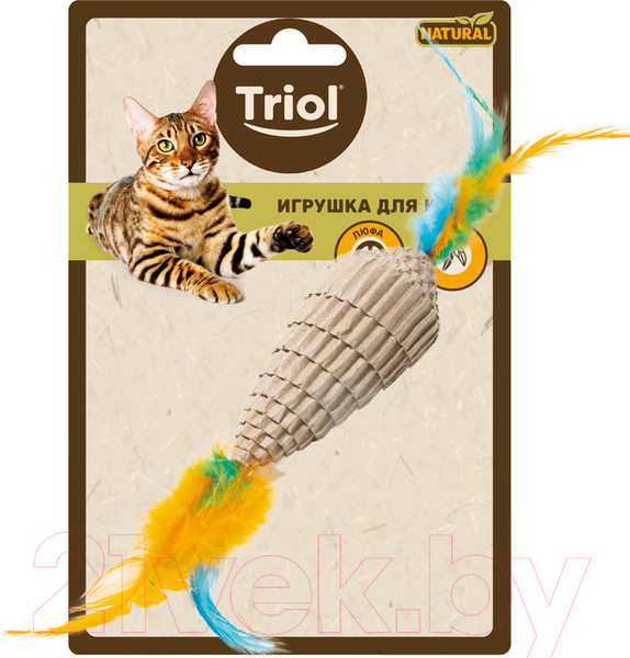 Изображение товара Игрушка для кошек Triol Natural Конус с перьями / 22171052