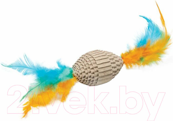 Изображение товара Игрушка для кошек Triol Natural Мяч для регби с перьями / 22171051