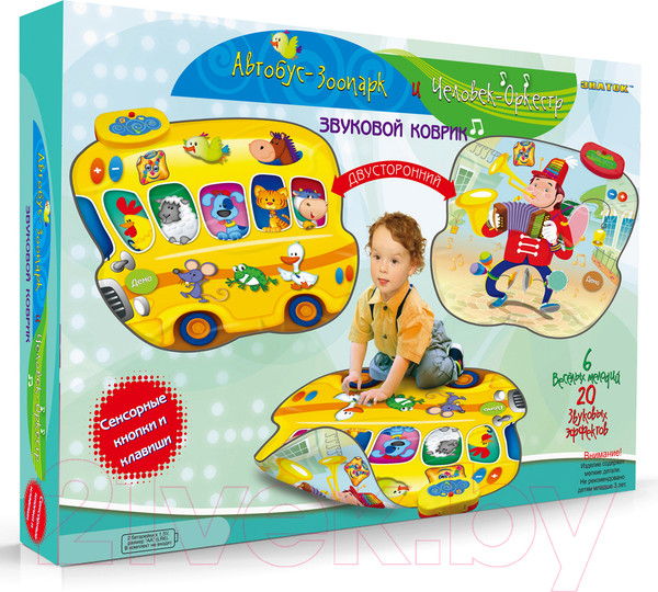 Изображение товара Музыкальная игрушка Знаток Звуковой 2 в 1 автобус-зоопарк и человек-оркестр / SLW9821/39895