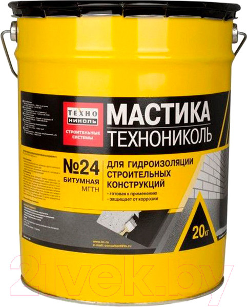 Изображение товара Гидроизоляционная мастика Технониколь МГТН №24 (20кг)