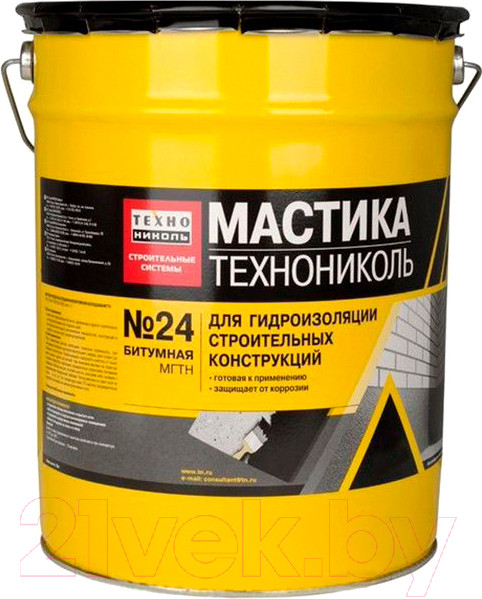 Изображение товара Гидроизоляционная мастика Технониколь МГТН №24 (50кг)