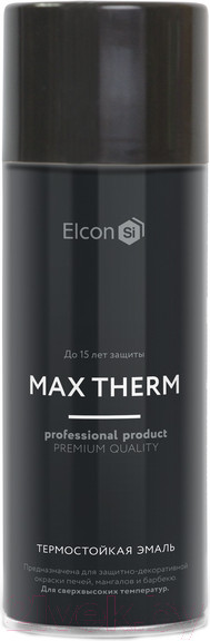 Изображение товара Эмаль Elcon Термостойкая до 700C (520мл, серебристый)
