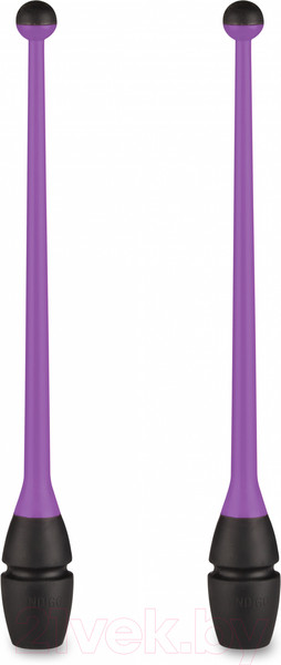 Изображение товара Булавы для художественной гимнастики Indigo Sport IN019 (фиолетовый/черный)